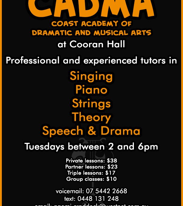 CADMA Piano, Singing, Strings, Theory, Speech & Drama Lessons