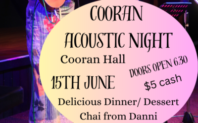 Saturday 15th June 2024 6.30 Cooran Acoustic Night