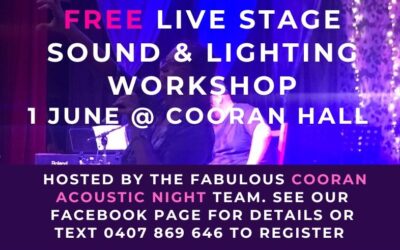 Sunday 1st June 2025 10.00am Live Stage Sound and Lighting Workshop